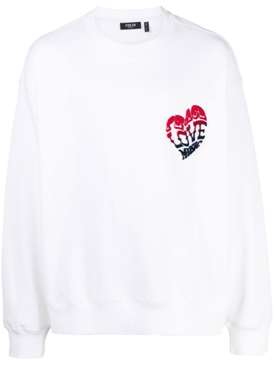 Five Cm Love Crew-neck Sweatshirt In White