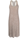 Fabiana Filippi Shimmer-finish Sleeveless Dress In Pink