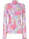 Collina Strada Multicolor Cardio Nova Turtleneck In Pink