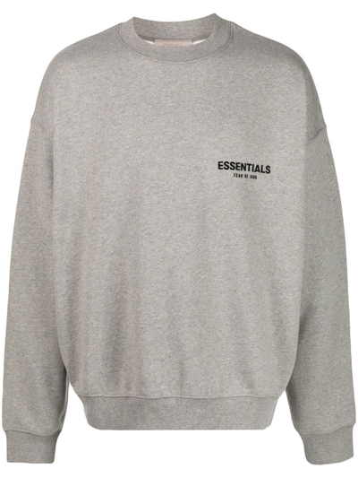 Essentials Logo-print Sweatshirt In Grey