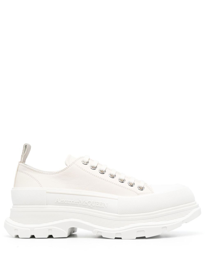 Alexander Mcqueen Tread Slick Lace-up Shoes In Neutrals