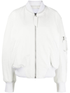 Attico Anja Napa Leather Bomber Jacket In White