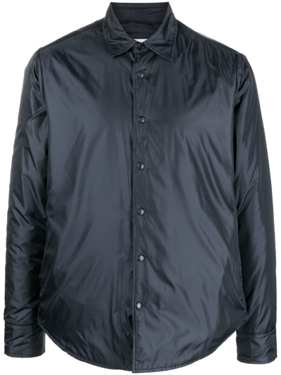 Aspesi Lilo Taffeta Padded Overshirt In Blue