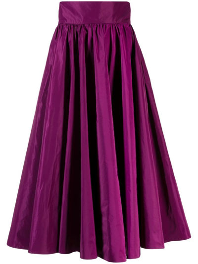 Blanca Vita Grevillea Pleated Maxi Skirt In Purple