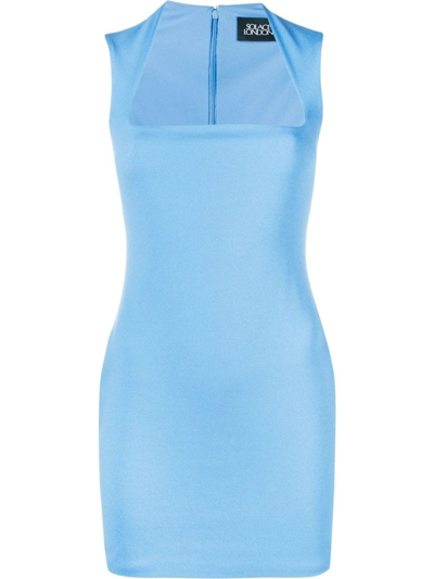 Solace London Cora Sleeveless Minidress In Blue