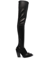 HARDOT FRINGED-PANEL THIGH BOOTS