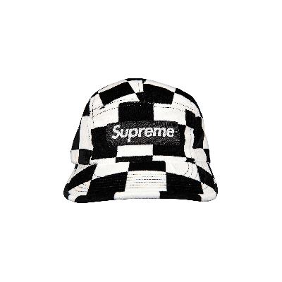 Pre-owned Supreme Velvet Camp Cap 'checkerboard' In Multi-color