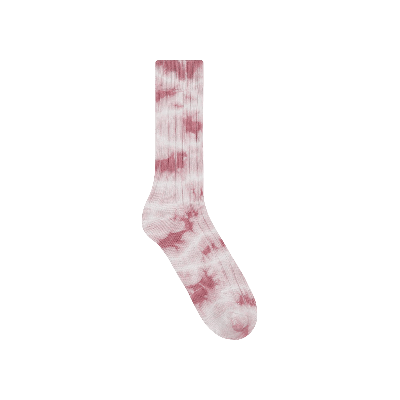Pre-owned Stussy Dyed Ribbed Crew Socks 'berry' In Pink