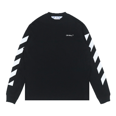 Pre-owned Off-white Diag Helvetica Skate Long-sleeve Tee 'black/white'