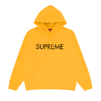 Pre-owned Supreme Capital Hooded Sweatshirt 'bright Gold' In Yellow