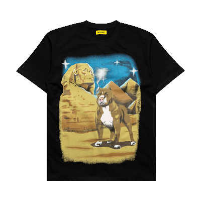 Pre-owned Market Airbrush Glitter Pitbull Tee 'black'