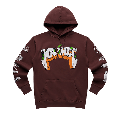 Pre-owned Market Growclub Hoodie 'acorn' In Brown