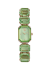 Swarovski Octagon Cut Bracelet Watch In Green