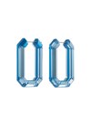 Swarovski ‘lucent' Crystal Rectangular Hoop Earrings In Blue