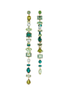 Swarovski 'gema' Asymmetric Crystal Drop Earrings In Green