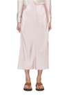 Vince Raw Edge Panelled Midi Slip Skirt In Pink
