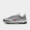 Nike Womens Air Max 97 Og 'silver Bullet' Sneaker In Metallic Silver/varsity Red/black/white