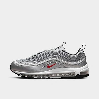 Nike Womens Air Max 97 Og 'silver Bullet' Sneaker In Mtlc Silver/varsity Red-white-black