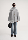 Totême Embroidered Scarf Jacket In Light Grey Melange