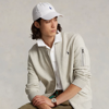 Ralph Lauren Double-knit Bomber Jacket In Light Sport Heather