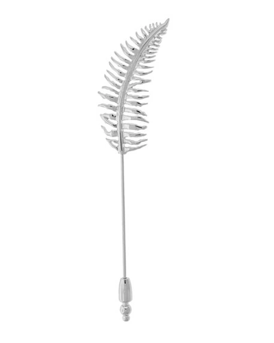 Tateossian Lapelwear Feather Pin In Silver