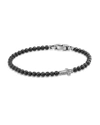 David Yurman Spiritual Beads Cross Bracelet With Black Onyx In Sterling Silver In Black Onyx
