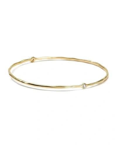 Ippolita 18k Gold Stardust Superstar 2-diamond Bangle In Green Gold
