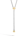 John Hardy CLASSIC CHAIN HAMMERED GOLD & SILVER Y-SHAPED SLIDER NECKLACE,PROD197621335