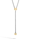 John Hardy Sterling Silver And 18k Bonded Gold Classic Chain Hammered Y Necklace, 32 In Yellow/silver