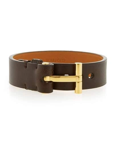 Tom Ford Nashville Men's Leather Bracelet, Brown