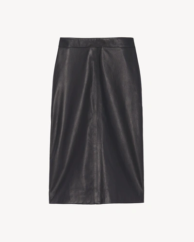 Nili Lotan Lianna Leather Skirt In Black