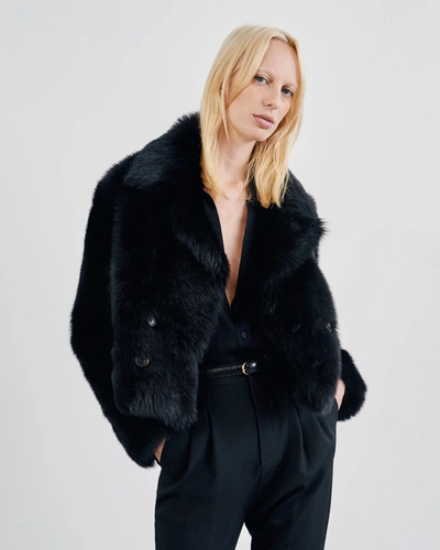 Nili Lotan Ginne Fur Jacket In Black