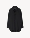 Nili Lotan Julien Silk Shirt In Black