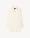 Nili Lotan Julien Silk Shirt In Ivory