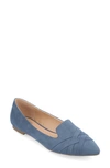 Journee Collection Journee Mindee Crisscross Toe Flat In Blue