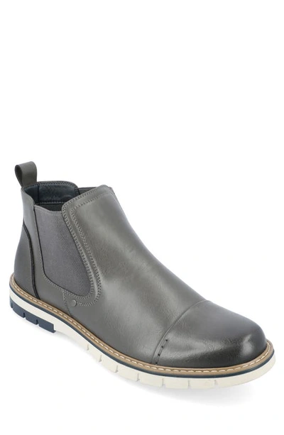 Vance Co. Mens Waylon Flat Heel Chelsea Boots In Gray