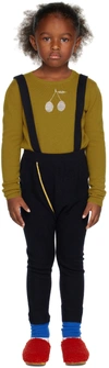 Ligne Noire Kids Navy Suspender Leggings In Night