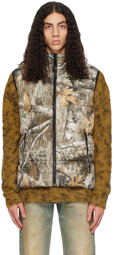 The Very Warm Brown Realtree Edge® Edition Puffer Waistcoat In Rt Camo