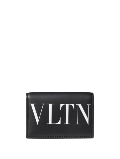 Valentino Garavani Vltn Logo-print Wallet In Black