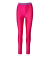 Versace Jeans Couture Leggings With Logoed Band In Fucsia