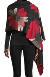Saachi Floral Print Reversible Scarf In Red