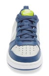 Nike Kids' Court Borough Low 2 Sneaker In Grey Fog/ White/ Navy/ Green