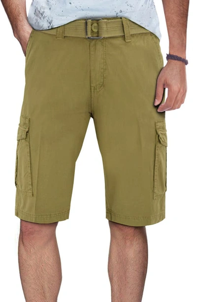 X-ray Belted Snap Button Cargo Shorts In New Khaki