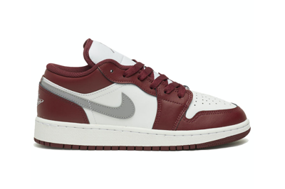 Pre-owned Jordan 1 Low Bordeaux (gs) In Cherrywood Red/cement Grey/white
