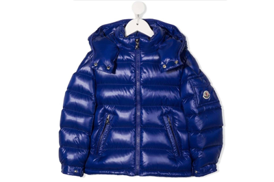 Pre-owned Moncler Enfant Padded Feather-down Jacket Royal Blue