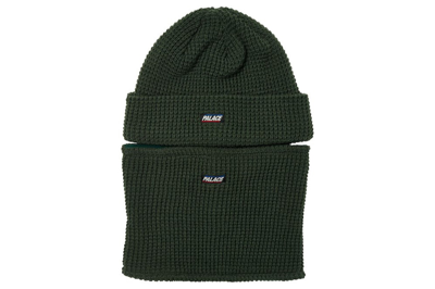 Pre-owned Palace Zip Off Facemask Beanie Olive