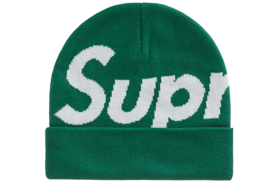 Pre-owned Supreme Big Logo Beanie (fw22) Dark Green