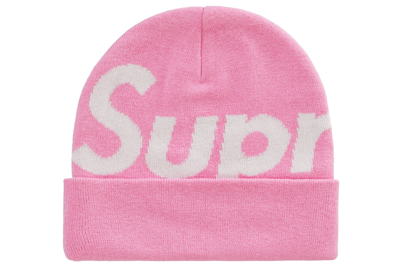 Pre-owned Supreme Big Logo Beanie (fw22) Pink
