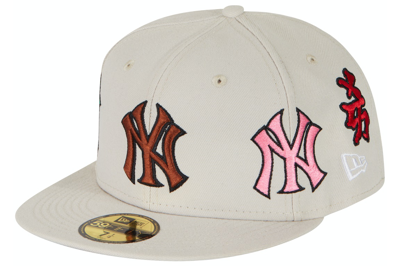 Pre-owned Supreme New York Yankees Kanji New Era Fitted Hat Tan