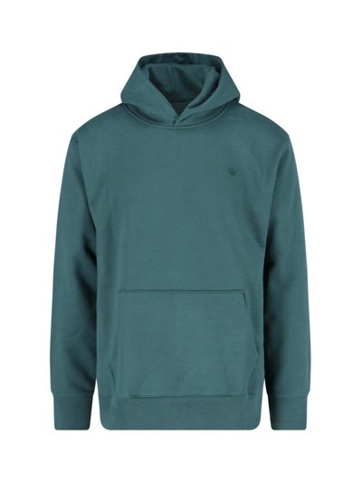 Adidas Originals Adidas Adicolor Contempo Logo Embroidered Hoodie In Green